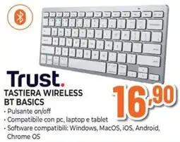 Extracoop Trust tastiera wireless bt basics offerta
