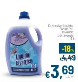 Aldel Discount Facile Più lavanda liquido lavatrice offerta