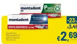 Aldel Discount Dentifricio Mentadent P/ white system offerta
