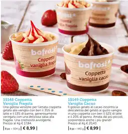 Bofrost Coppetta Vaniglia Fragola or Coppetta Vaniglia Cacao offerta