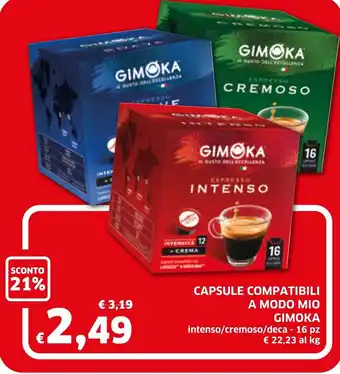 Gimoka Capsule Compatibili a Modo Mio 16pz