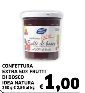 Ecu Discount Idea Natura Confettura Extra 50% Frutti di Bosco 350g offerta