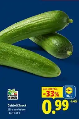 Lidl Cetrioli snack offerta