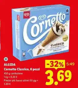 Lidl ALGIDA Cornetto Classico, 6 pezzi offerta