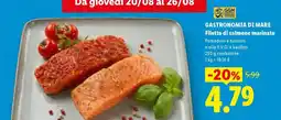 Lidl Gastronomia di Mare Filetto di salmone marinato offerta