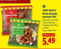 Lidl Chef Select Alette di pollo marinate XXL offerta