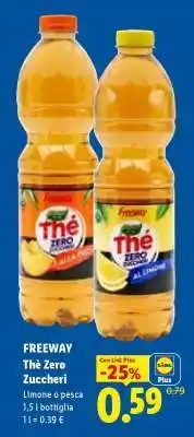 Lidl FREEWAY Thè Zero Zuccheri offerta