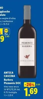 Lidl ANTICA CASCINA Barbera Piemonte DOC offerta