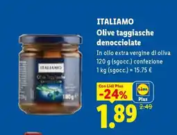Lidl Italiamo Olive Taggiasche denocciolate offerta