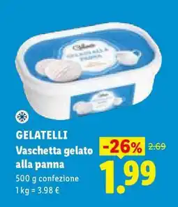 Lidl Gelatelli Vaschetta gelato alla panna offerta