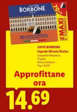 Lidl Caffè Borbone Capsule Miscela Decisa offerta