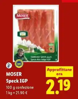 Lidl Moser Speck IGP offerta