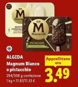 Lidl ALGIDA Magnum Bianco o pistacchio offerta