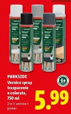 Lidl PARKSIDE Vernice spray offerta