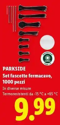 Lidl Parkside Set fascette fermacavo, 1000 pezzi offerta