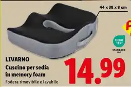 Lidl LIVARNO Cuscino per sedia in memory foam offerta
