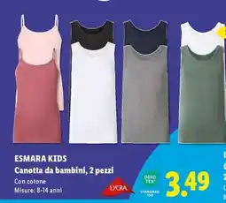 Lidl esmara KIDS Canotta da bambini, 2 pezzi offerta