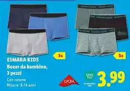 Lidl esmara KIDS Boxer da bambino, 3 pezzi offerta
