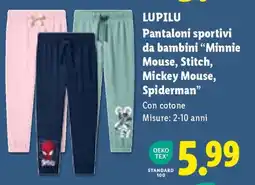 Lidl LUPILU Pantaloni sportivi da bambini offerta