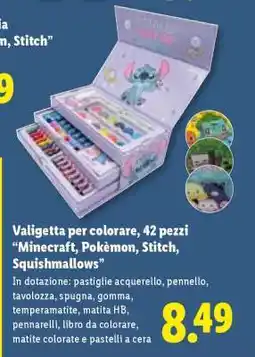 Lidl Valigetta per colorare, 42 pezzi offerta