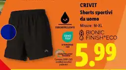 Lidl CRIVIT Shorts sportivi da uomo offerta