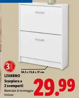 Lidl LIVARNO Scarpiera a 2 scomparti offerta