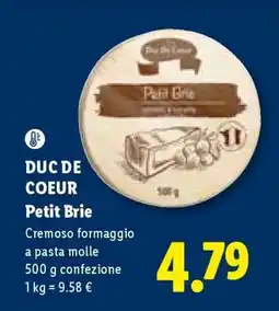 Lidl Duc de Coeur Petit Brie offerta