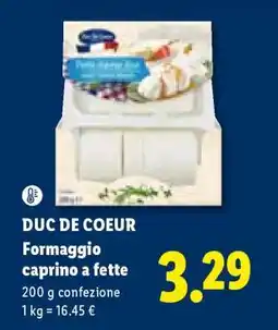 Lidl DUC DE COEUR Formaggio caprino a fette offerta