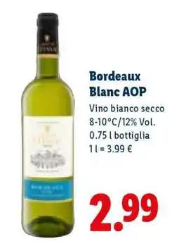 Lidl Bordeaux Blanc AOP offerta