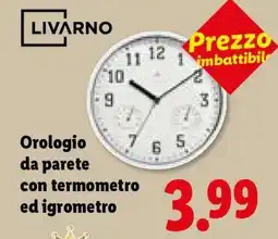 Lidl Orologio da parete con termometro ed igrometro offerta
