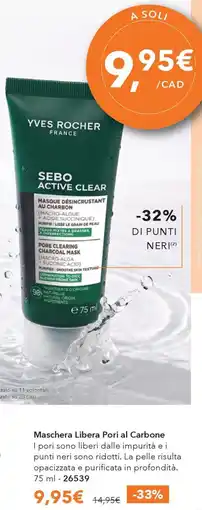 Yves Rocher Yves Rocher Maschera Libera Pori al Carbone offerta