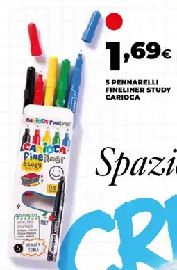 Unicoop Carioca pennarelli fineliner study offerta