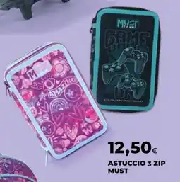 Unicoop Must astuccio 3 zip offerta