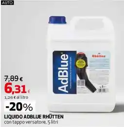 Ipercoop Liquido adblue rhütten offerta