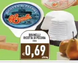 Supermercati Agorà Brunelli ricotta di pecora offerta
