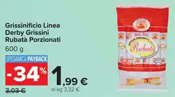 Carrefour Grissinificio Linea Derby Grissini Rubatà Porzionati offerta