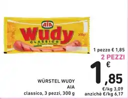 Spazio Conad Würstel Wudy AIA classico offerta