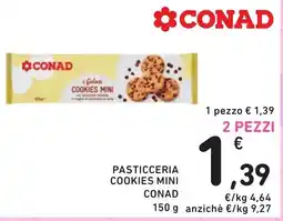 Spazio Conad Pasticceria cookies mini Conad offerta