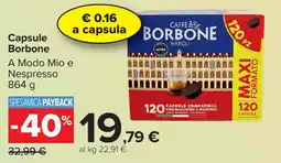 Carrefour Capsule Borbone offerta