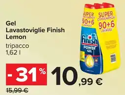 Carrefour Gel Lavastoviglie Finish Lemon offerta