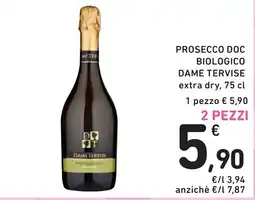 Spazio Conad Prosecco Doc Biologico Dame Terville offerta