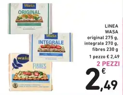 Spazio Conad Wasa original, integrale, fibres offerta