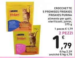 Spazio Conad Crocchette 5 Promises Friskies Purina offerta