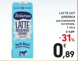 Spazio Conad Latte UHT Arborea parzialmente scremato offerta