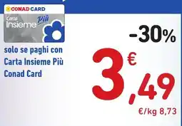 Spazio Conad Carta Insieme Più Conad Card offerta