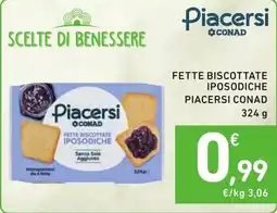 Spazio Conad Fette biscottate iposodiche Piacersi Conad offerta