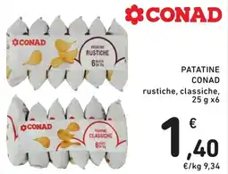 Spazio Conad Patatine Conad rustiche offerta