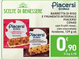 Spazio Conad Barretta di riso e frumento integrale Piacersi offerta