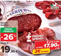 Carrefour Salame Golfetta offerta