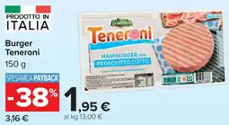 Carrefour Burger Teneroni offerta